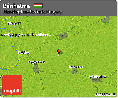 Physical 3D Map of Bánhalma