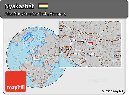 Gray Location Map of Nyakashát