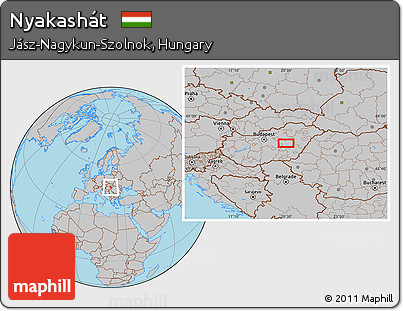 Gray Location Map of Nyakashát