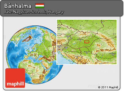 Physical Location Map of Bánhalma