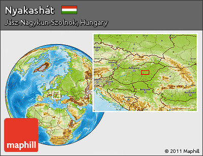 Physical Location Map of Nyakashát