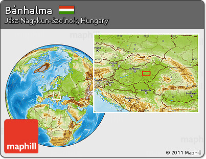 Physical Location Map of Bánhalma