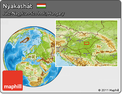 Physical Location Map of Nyakashát