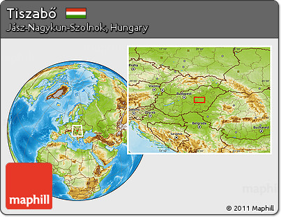 Physical Location Map of Tiszabő