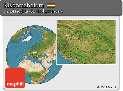 Satellite Location Map of Kisbartahalom