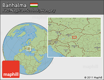 Savanna Style Location Map of Bánhalma