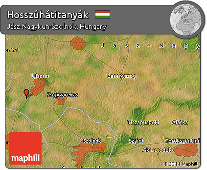 Satellite Map of Hosszúhátitanyák
