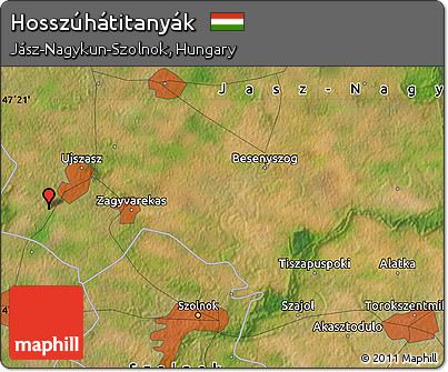 Satellite Map of Hosszúhátitanyák