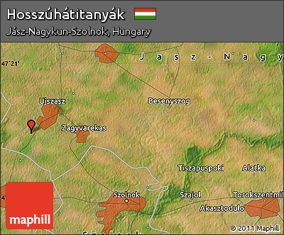 Satellite Map of Hosszúhátitanyák