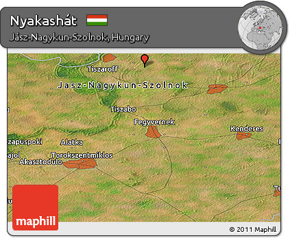 Satellite Panoramic Map of Nyakashát