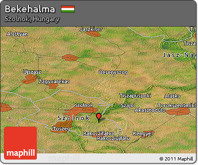 Satellite Panoramic Map of Bekehalma