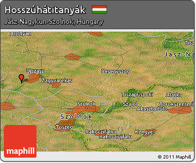 Satellite Panoramic Map of Hosszúhátitanyák