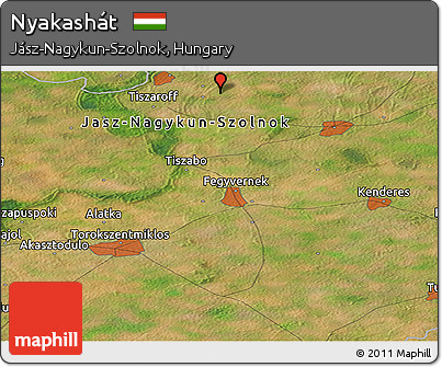 Satellite Panoramic Map of Nyakashát
