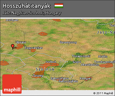 Satellite Panoramic Map of Hosszúhátitanyák