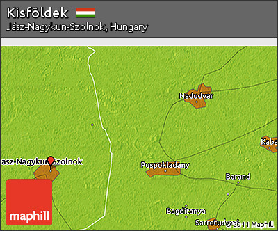 Physical 3D Map of Kisföldek