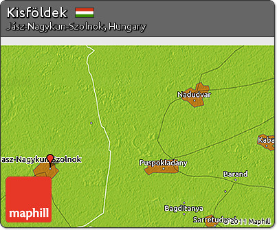 Physical 3D Map of Kisföldek