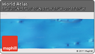 Shaded Relief Panoramic Map of the Area around 47° 16' 15" N, 21° 10' 29" W