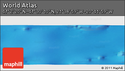 Shaded Relief Panoramic Map of the Area around 47° 16' 15" N, 21° 10' 29" W