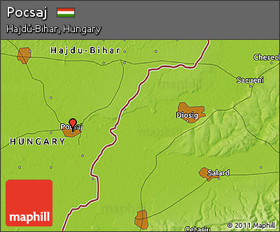 Physical 3D Map of Pocsaj