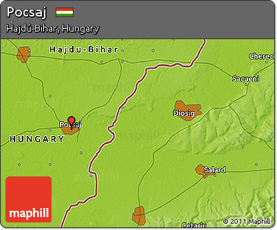 Physical 3D Map of Pocsaj