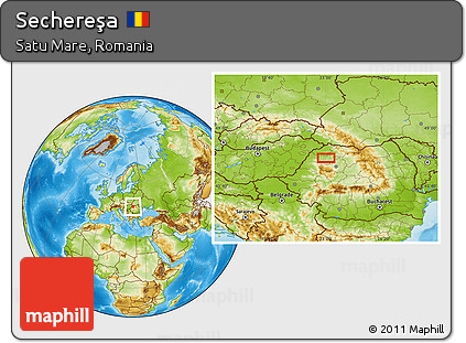 Physical Location Map of Sechereşa