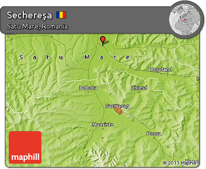 Physical Map of Sechereşa