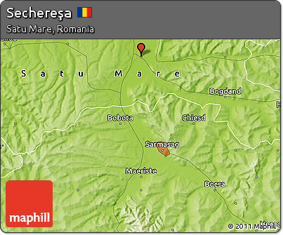 Physical Map of Sechereşa