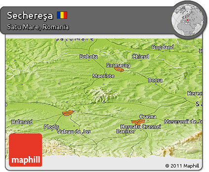 Physical Panoramic Map of Sechereşa