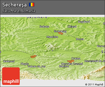 Physical Panoramic Map of Sechereşa