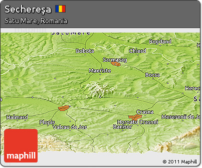 Physical Panoramic Map of Sechereşa