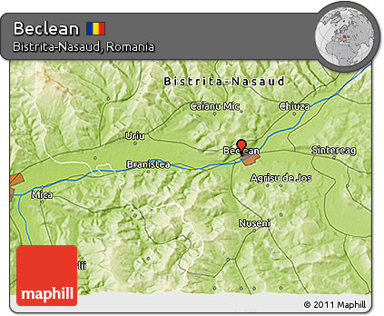 Physical 3D Map of Beclean