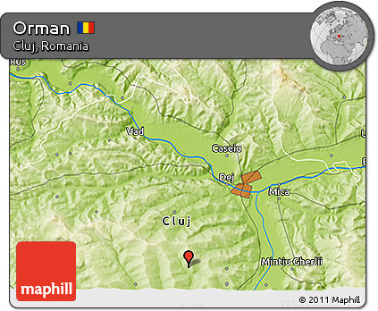 Physical 3D Map of Orman