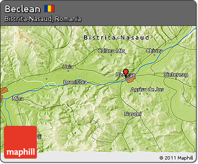 Physical 3D Map of Beclean