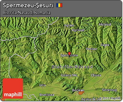 Satellite 3D Map of Spermezeu-Şesuri