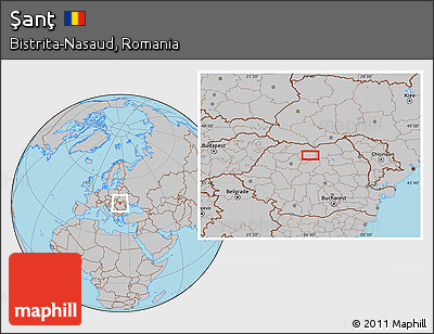 Gray Location Map of Şanţ