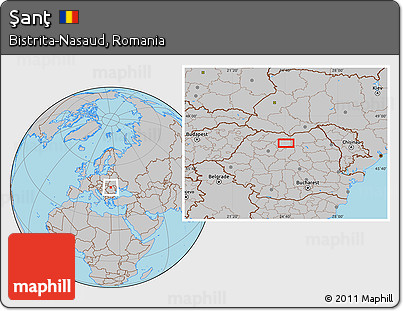 Gray Location Map of Şanţ
