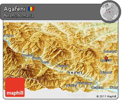 Physical Panoramic Map of Agafeni