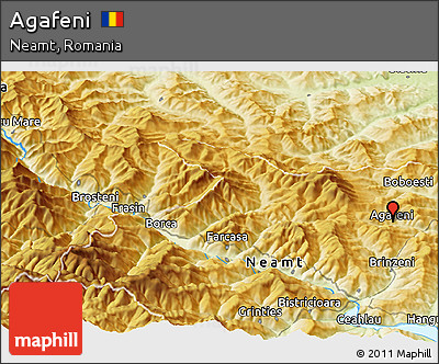 Physical Panoramic Map of Agafeni