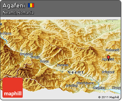 Physical Panoramic Map of Agafeni