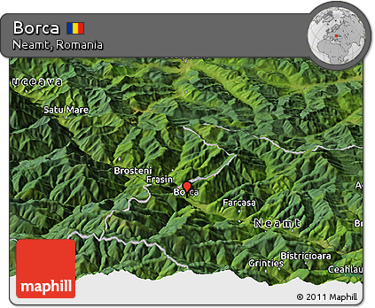 Satellite Panoramic Map of Borca