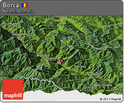 Satellite Panoramic Map of Borca
