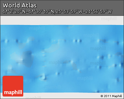 Physical 3D Map of the Area around 47° 16' 15" N, 25° 25' 29" W