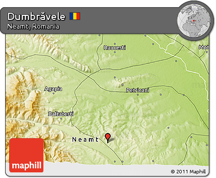 Physical 3D Map of Dumbrăvele