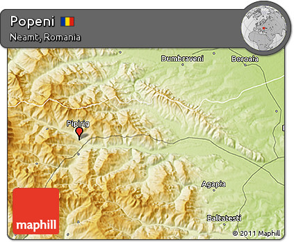 Physical 3D Map of Popeni
