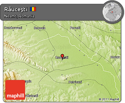 Physical 3D Map of Răuceşti