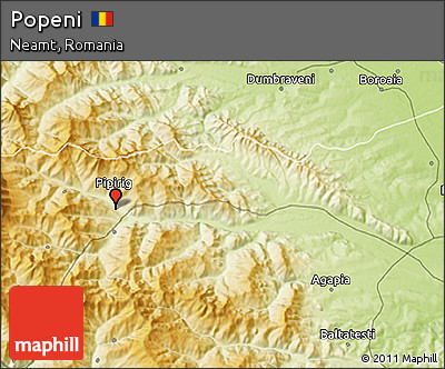 Physical 3D Map of Popeni