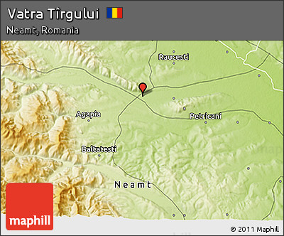 Physical 3D Map of Vatra Tîrgului