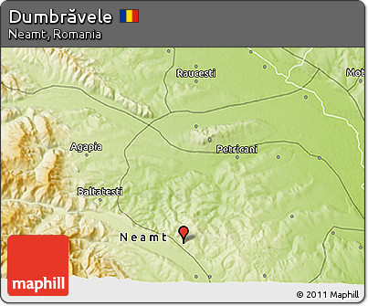 Physical 3D Map of Dumbrăvele