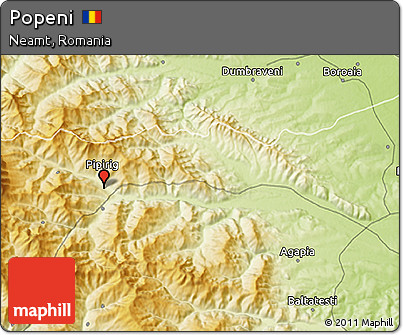 Physical 3D Map of Popeni