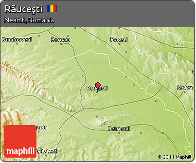 Physical 3D Map of Răuceşti